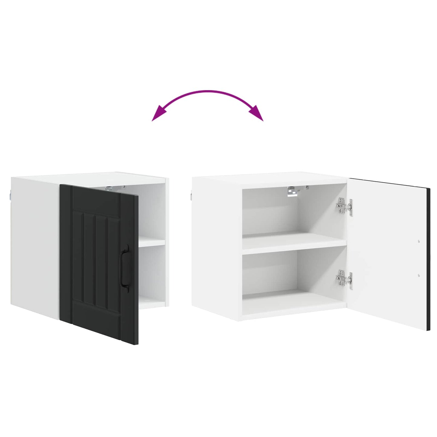 vidaXL Wall Cabinet LUCCA Black 40 x 31 x 40 cm Engineered Wood