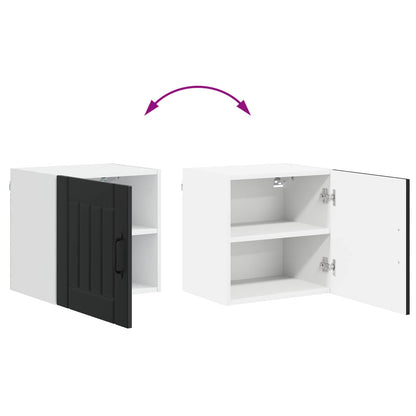 vidaXL Wall Cabinet LUCCA Black 40 x 31 x 40 cm Engineered Wood