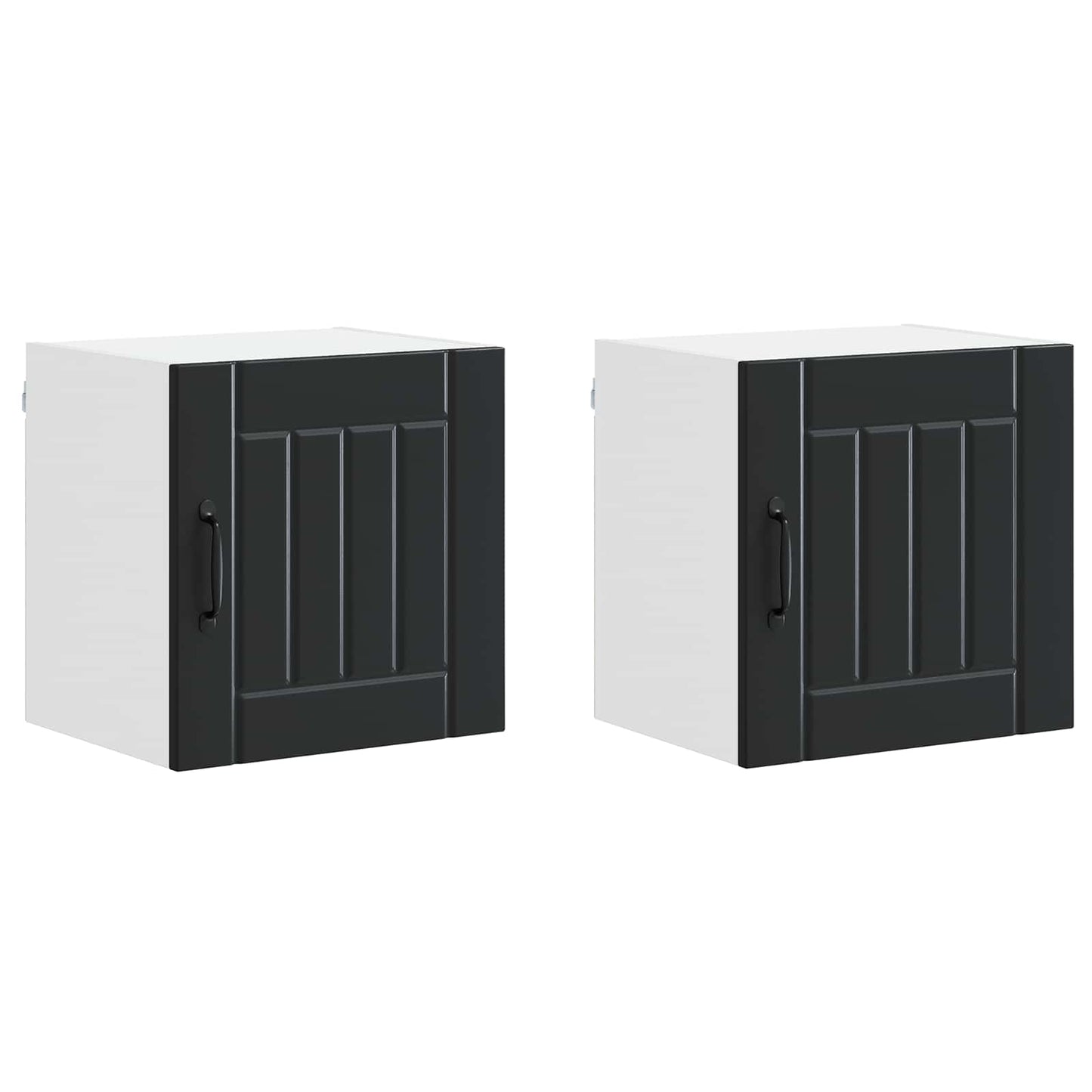 vidaXL Wall Cabinet LUCCA 2 pcs Black 40 x 31 x 40 cm Engineered Wood