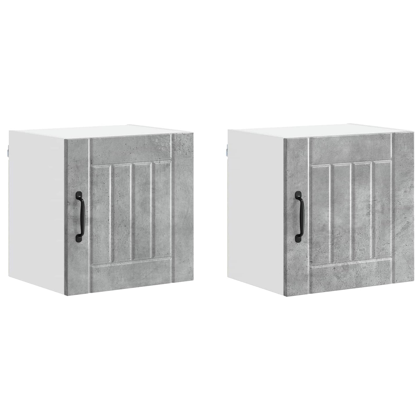 vidaXL Wall Cabinet LUCCA 2 pcs Concrete Grey 40 x 31 x 40 cm