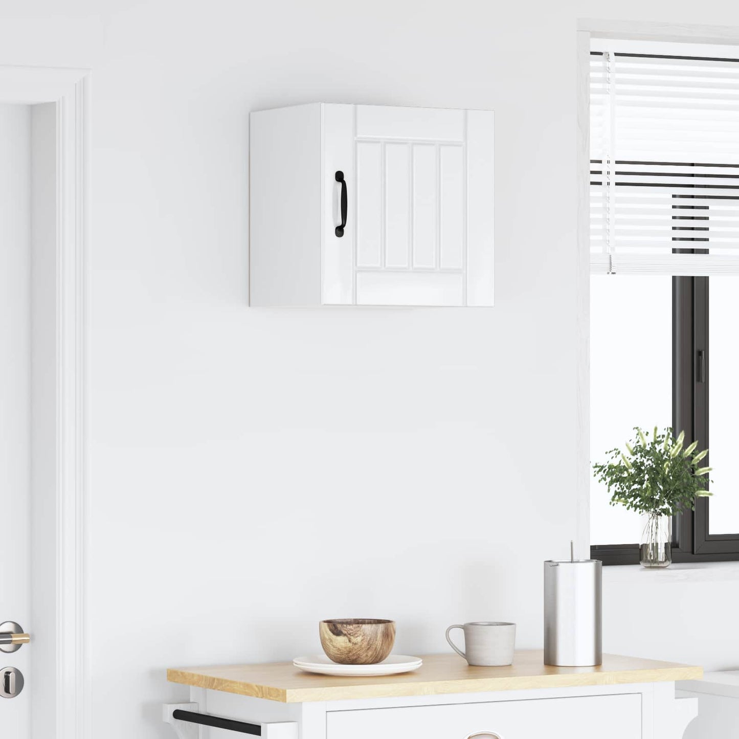 vidaXL Wall Cabinet LUCCA High Gloss White 40 x 31 x 40 cm