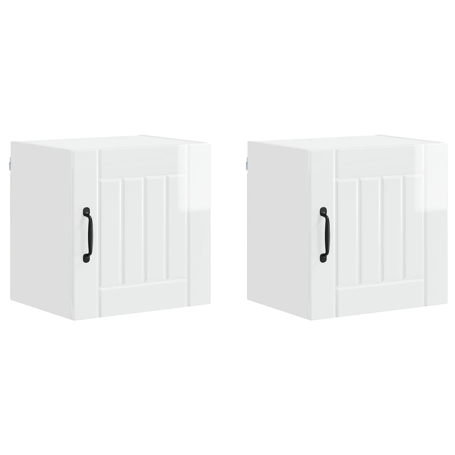 vidaXL Wall Cabinet LUCCA 2 pcs High Gloss White 40 x 31 x 40 cm