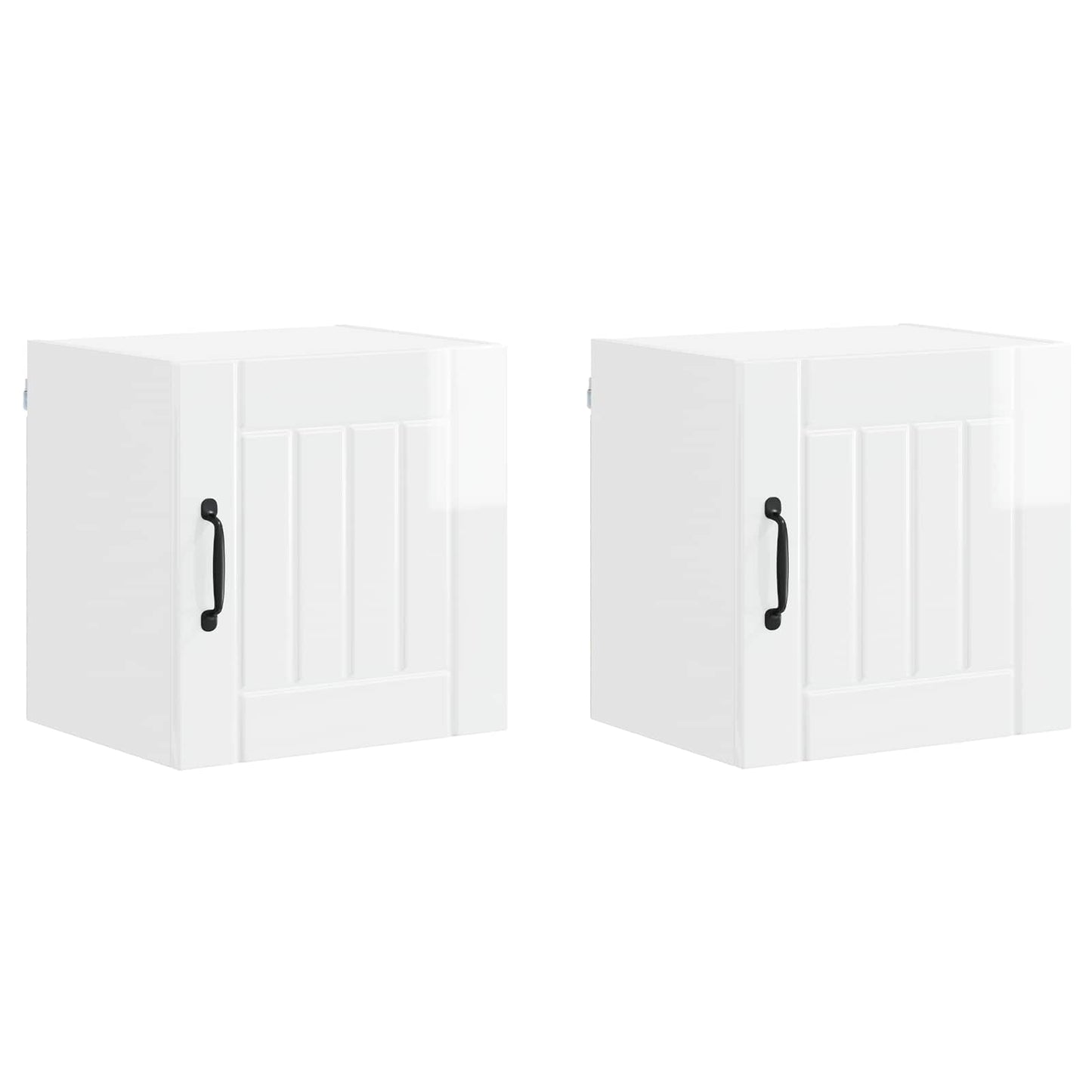 vidaXL Wall Cabinet LUCCA 2 pcs High Gloss White 40 x 31 x 40 cm