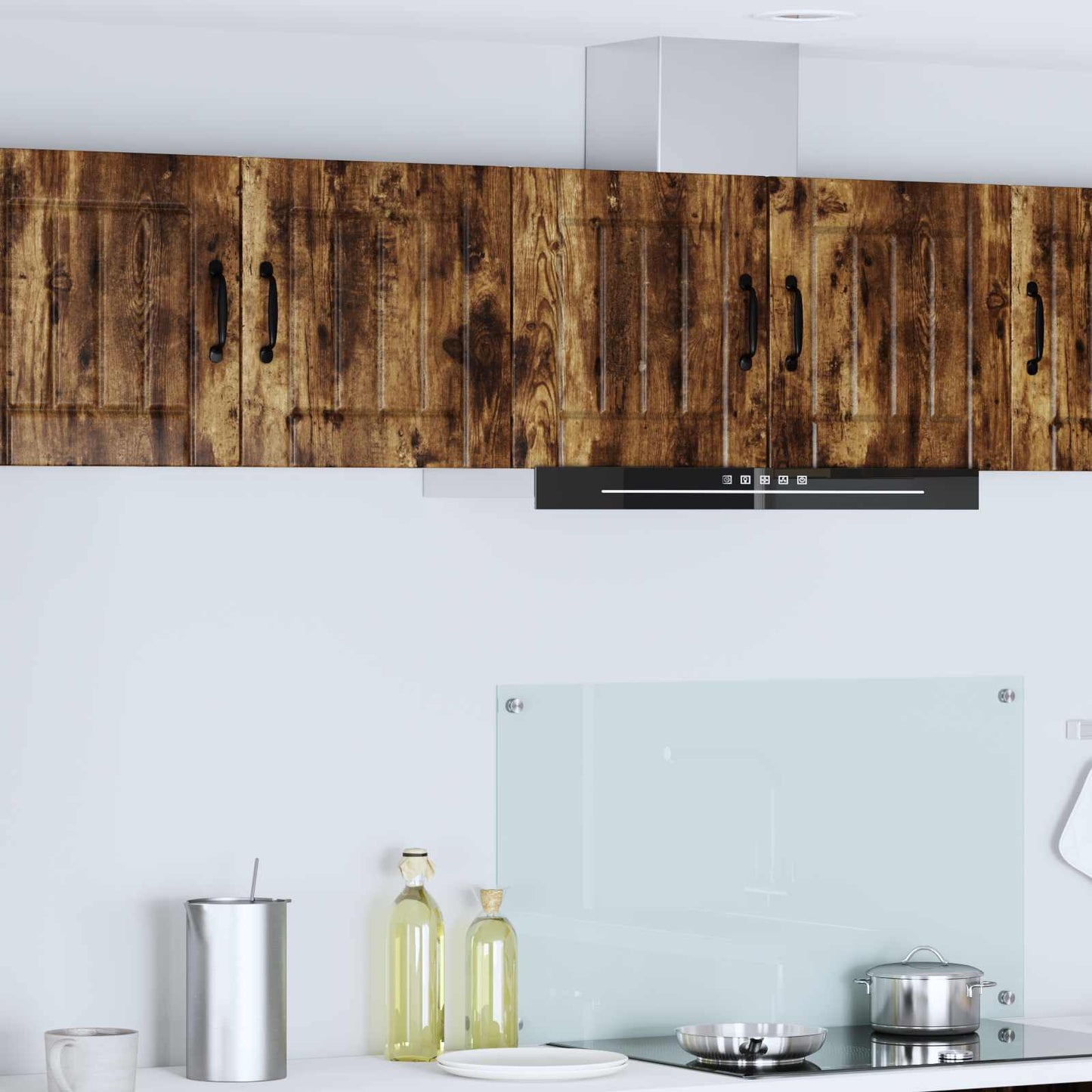 vidaXL Wall Cabinet LUCCA 2 pcs Smoked Oak 40 x 31 x 40 cm