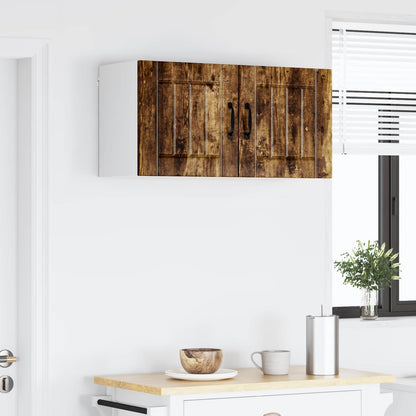 vidaXL Wall Cabinet LUCCA 2 pcs Smoked Oak 40 x 31 x 40 cm