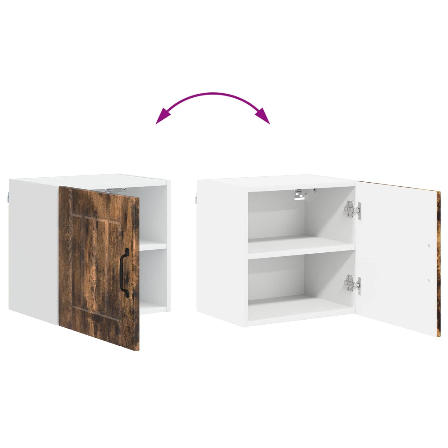 vidaXL Wall Cabinet LUCCA 2 pcs Smoked Oak 40 x 31 x 40 cm
