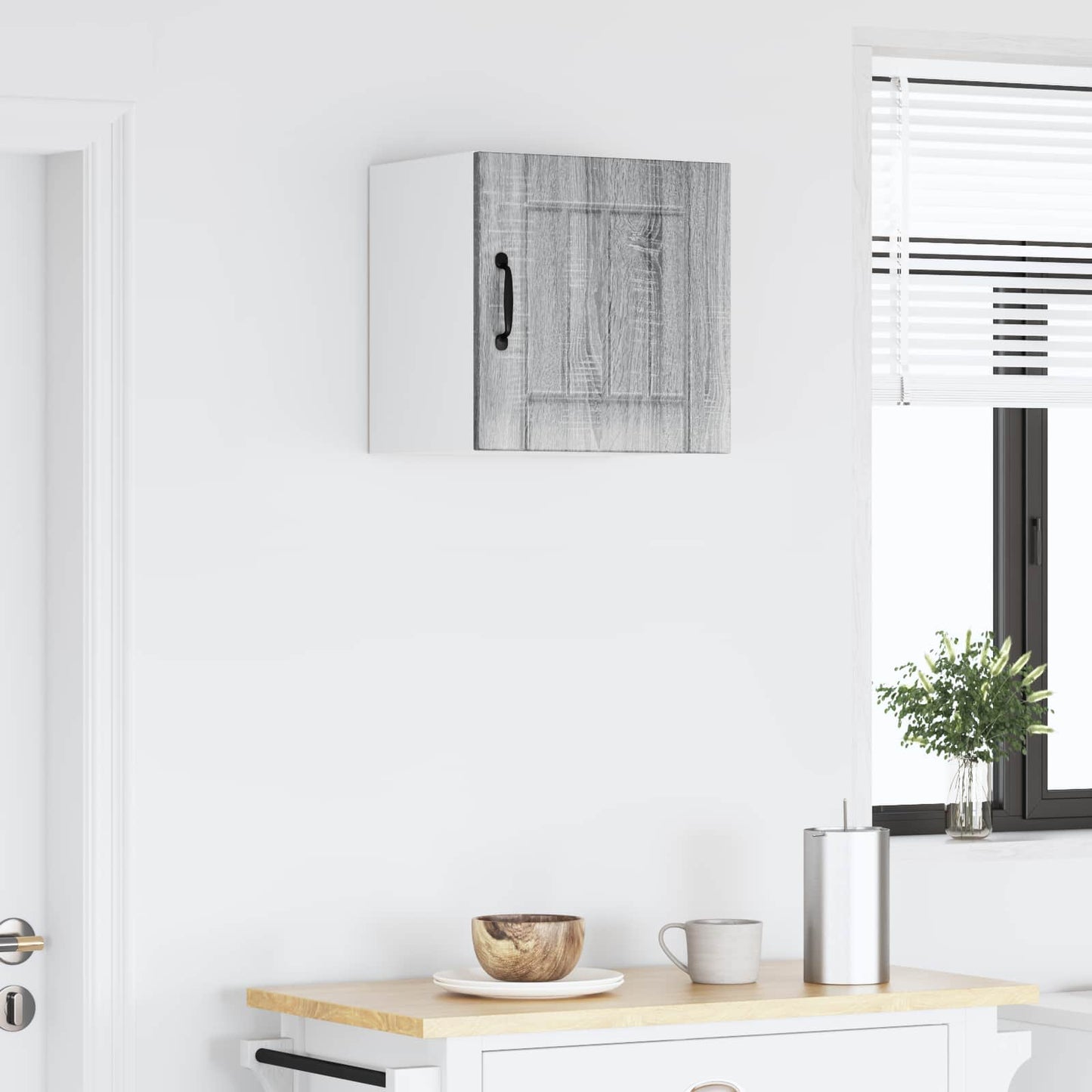 vidaXL Wall Cabinet LUCCA Grey Sonoma 40 x 31 x 40 cm Engineered Wood