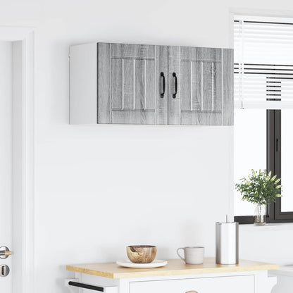 vidaXL Wall Cabinet LUCCA 2 pcs Grey Sonoma 40 x 31 x 40 cm