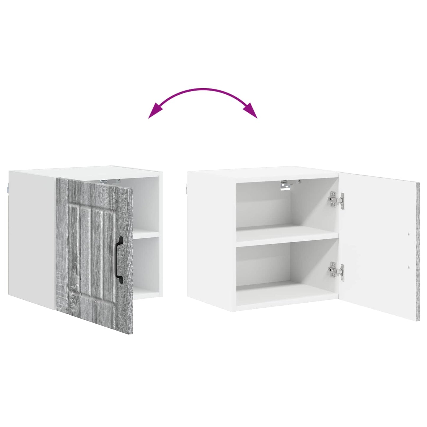 vidaXL Wall Cabinet LUCCA 2 pcs Grey Sonoma 40 x 31 x 40 cm
