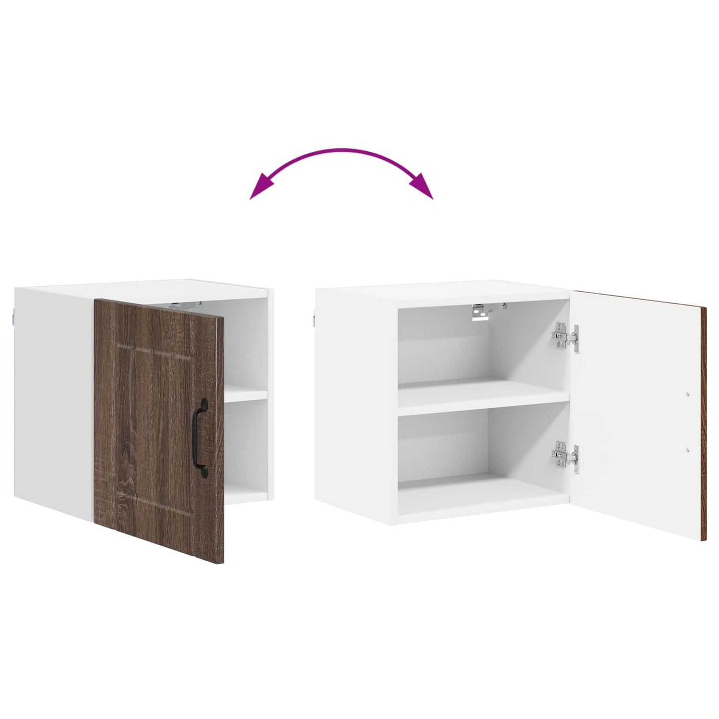 vidaXL Wall Cabinet LUCCA Brown Oak 40 x 31 x 40 cm Engineered Wood