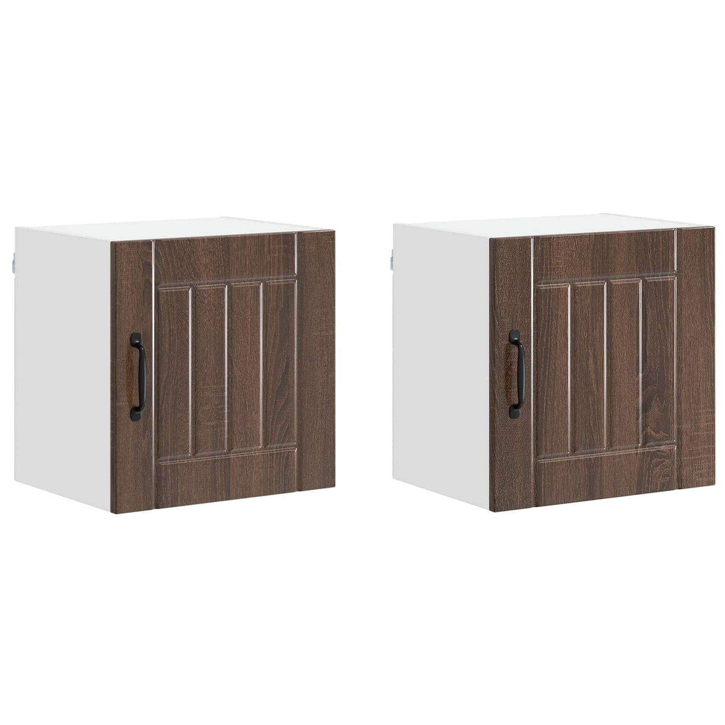 vidaXL Wall Cabinet LUCCA 2 pcs Brown Oak 40 x 31 x 40 cm