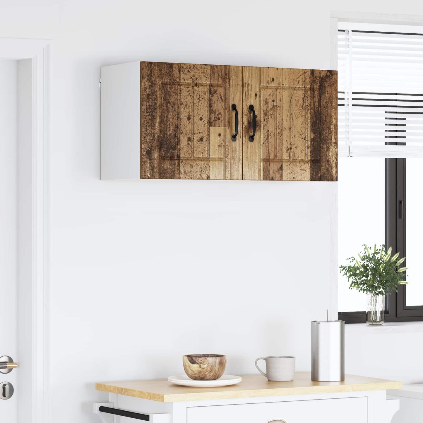 vidaXL Wall Cabinet LUCCA 2 pcs Old Wood 40 x 31 x 40 cm