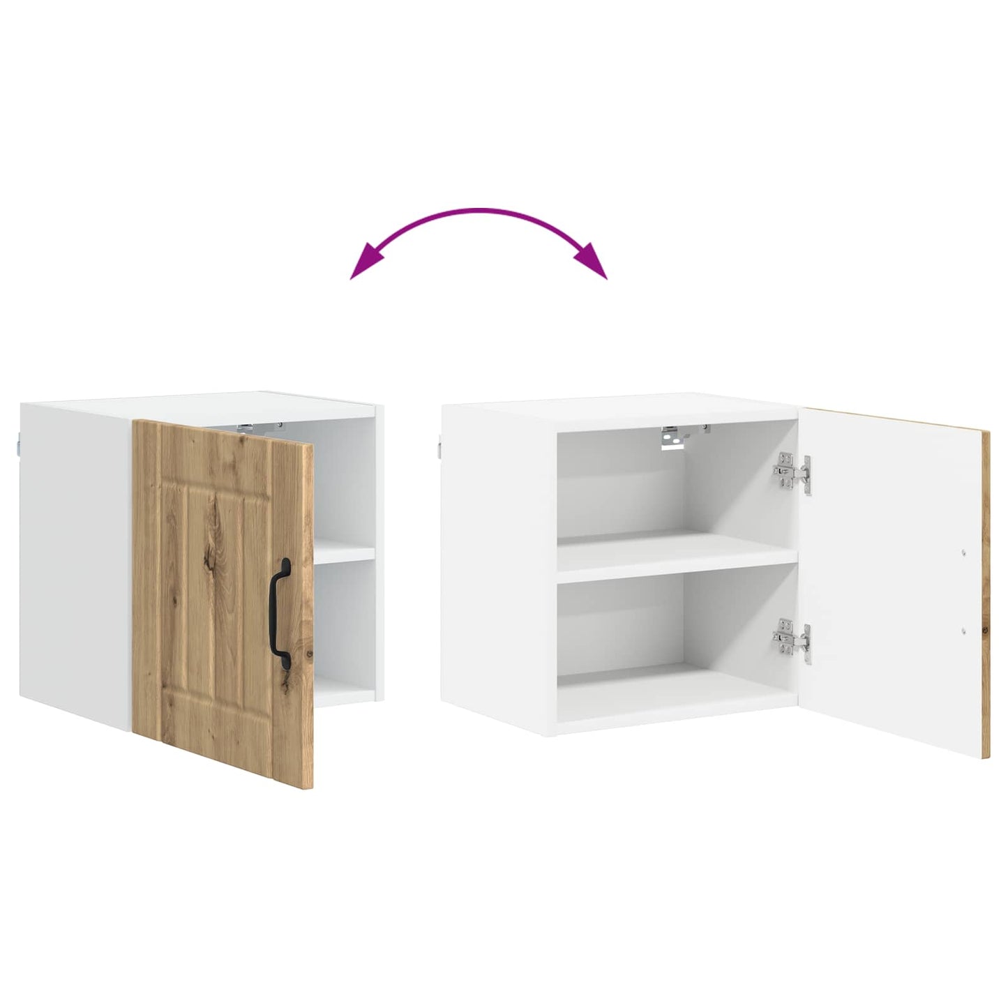 vidaXL Wall Cabinet LUCCA Artisan Oak 40 x 31 x 40 cm Engineered Wood