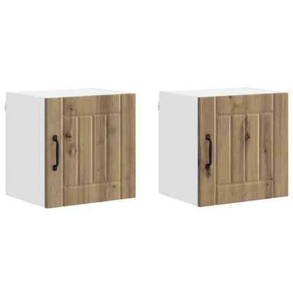 vidaXL Wall Cabinet LUCCA 2 pcs Artisan Oak Engineered Wood