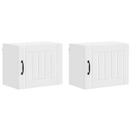 vidaXL Wall Cabinet LUCCA 2 pcs White 50 x 31 x 40 cm Engineered Wood