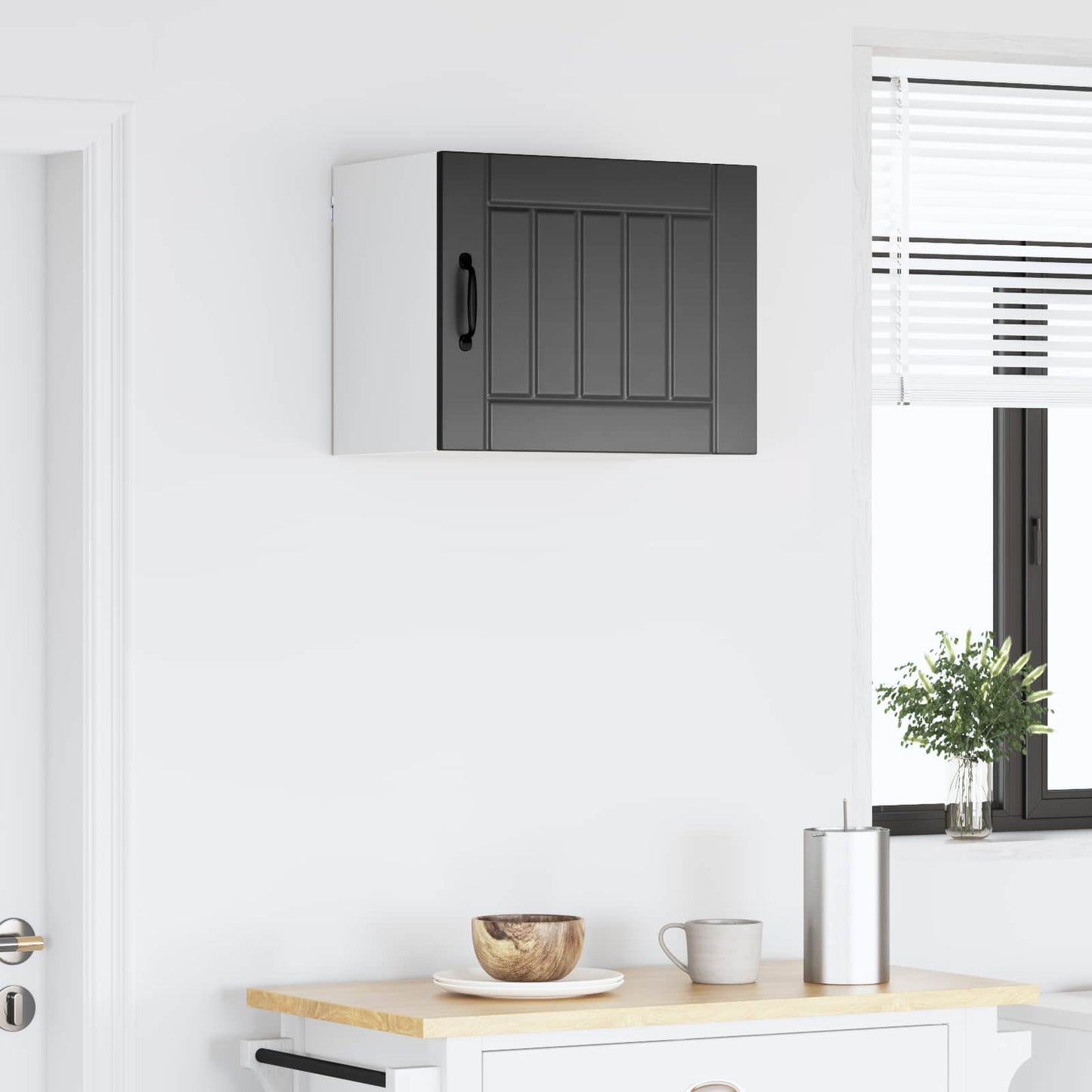 vidaXL Wall Cabinet LUCCA Black 50 x 31 x 40 cm Engineered Wood