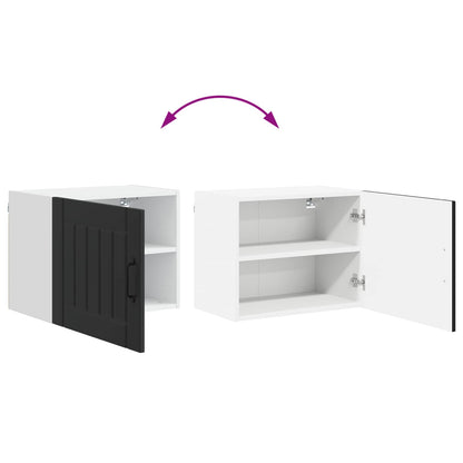 vidaXL Wall Cabinet LUCCA Black 50 x 31 x 40 cm Engineered Wood