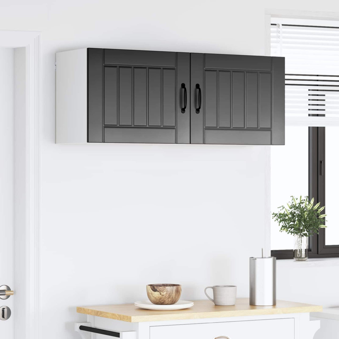 vidaXL Wall Cabinet LUCCA 2 pcs Black 50 x 31 x 40 cm Engineered Wood
