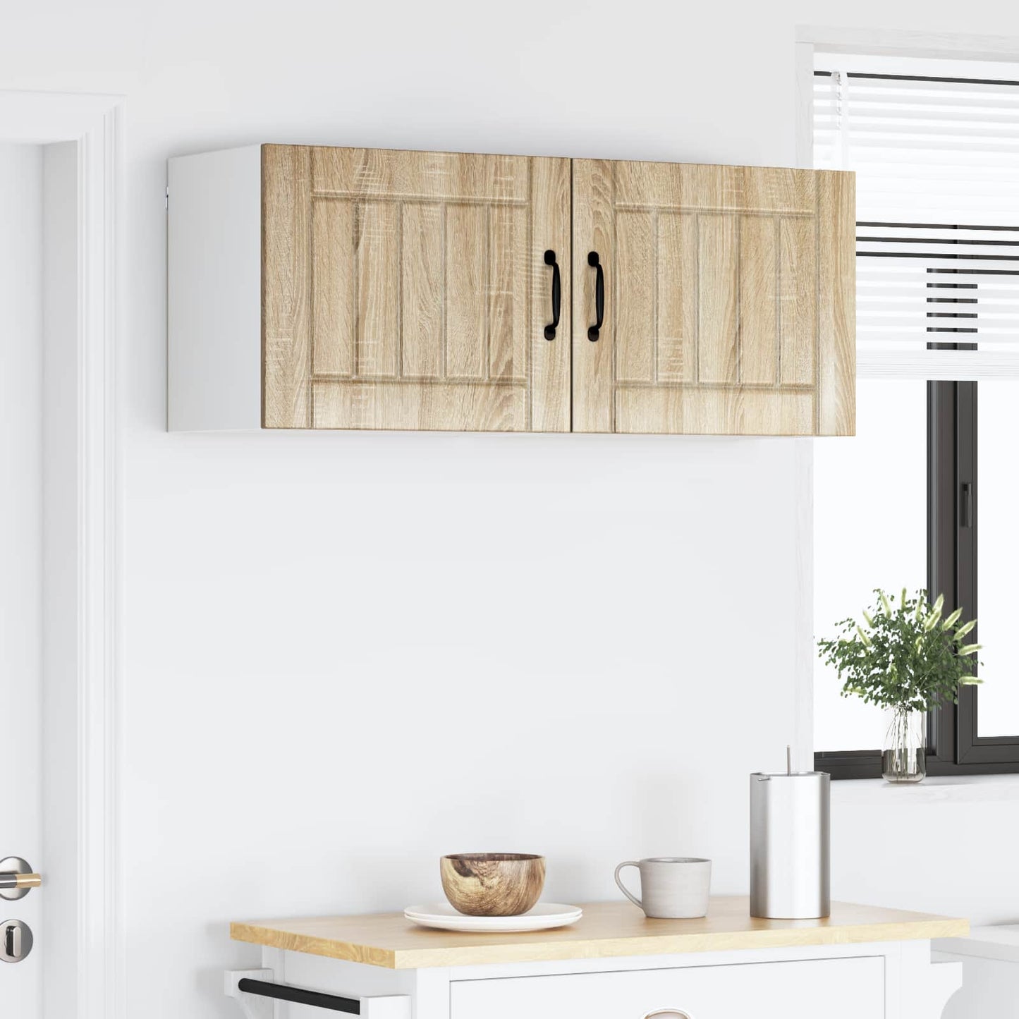 vidaXL Wall Cabinet LUCCA 2 pcs Sonoma Oak 50 x 31 x 40 cm