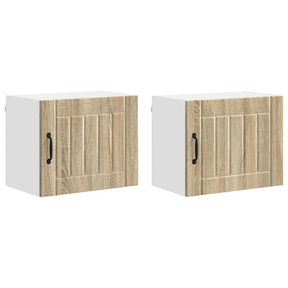 vidaXL Wall Cabinet LUCCA 2 pcs Sonoma Oak 50 x 31 x 40 cm