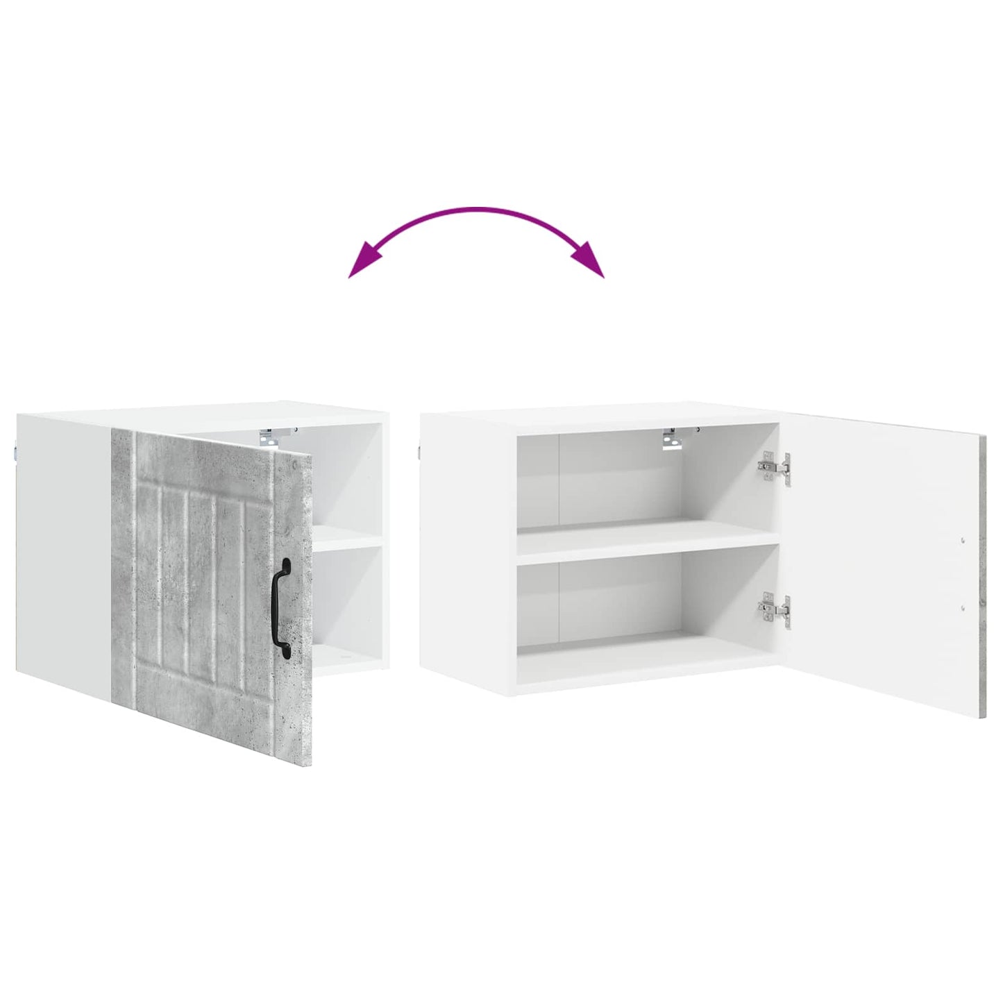 vidaXL Wall Cabinet LUCCA Concrete Grey 50 x 31 x 40 cm