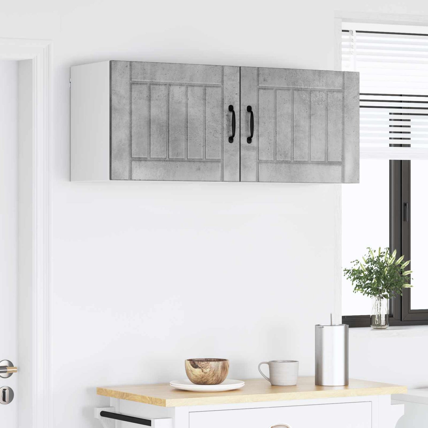 vidaXL Wall Cabinet LUCCA 2 pcs Concrete Grey 50 x 31 x 40 cm