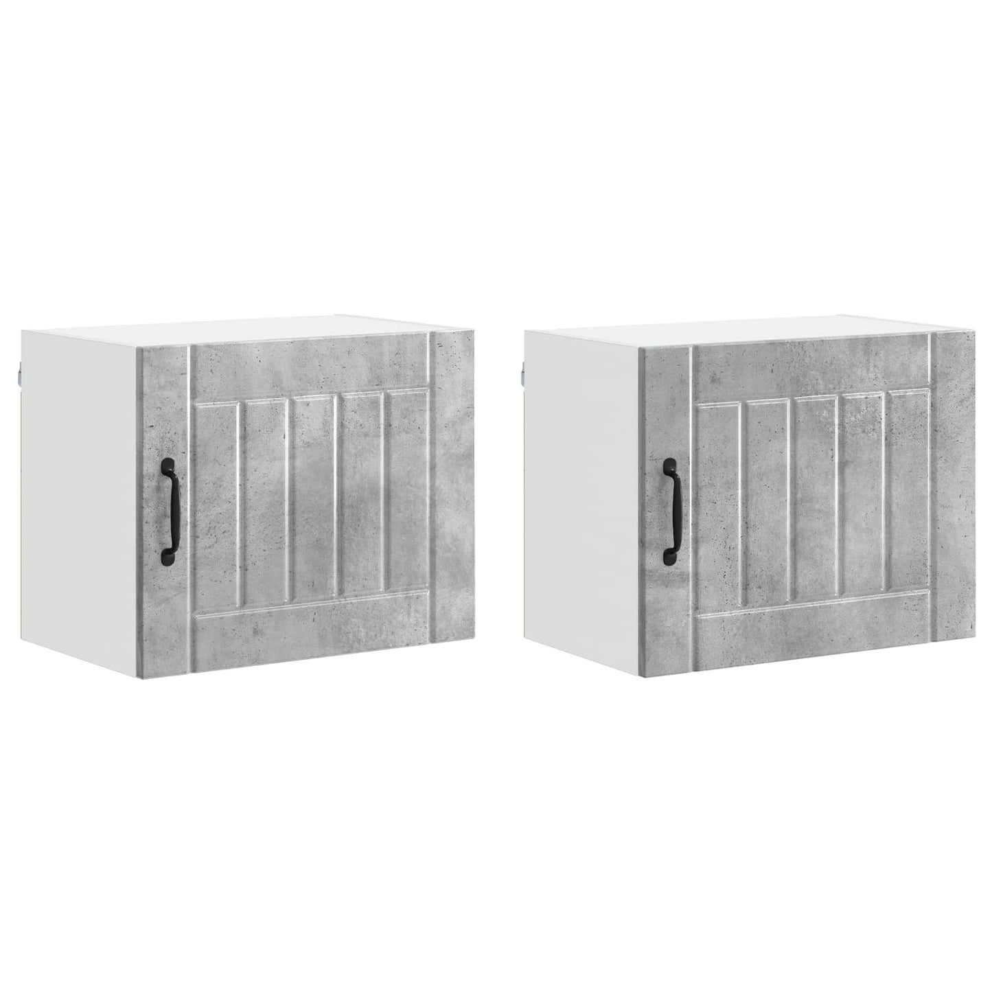 vidaXL Wall Cabinet LUCCA 2 pcs Concrete Grey 50 x 31 x 40 cm
