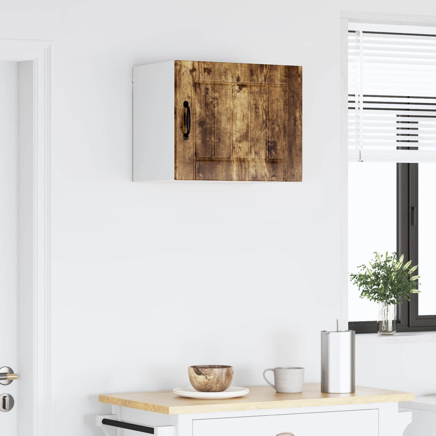 vidaXL Wall Cabinet LUCCA Smoked Oak 50 x 31 x 40 cm Engineered Wood