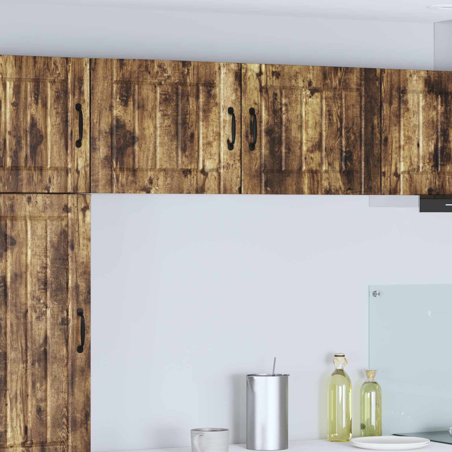 vidaXL Wall Cabinet LUCCA 2 pcs Smoked Oak 50 x 31 x 40 cm
