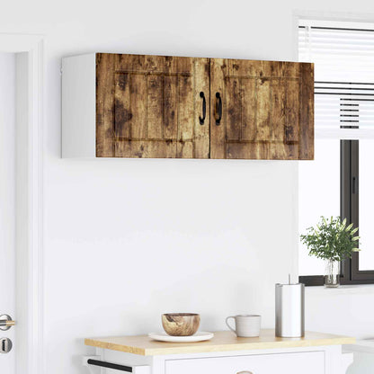 vidaXL Wall Cabinet LUCCA 2 pcs Smoked Oak 50 x 31 x 40 cm