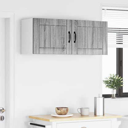 vidaXL Wall Cabinet LUCCA 2 pcs Grey Sonoma 50 x 31 x 40 cm