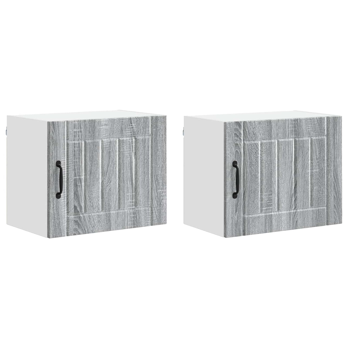 vidaXL Wall Cabinet LUCCA 2 pcs Grey Sonoma 50 x 31 x 40 cm