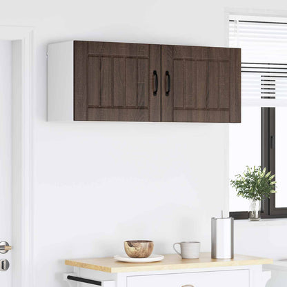vidaXL Wall Cabinet LUCCA 2 pcs Brown Oak 50 x 31 x 40 cm