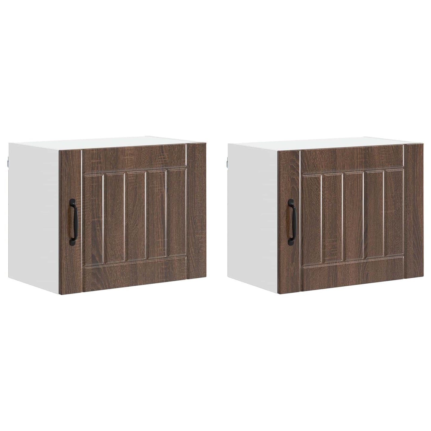 vidaXL Wall Cabinet LUCCA 2 pcs Brown Oak 50 x 31 x 40 cm