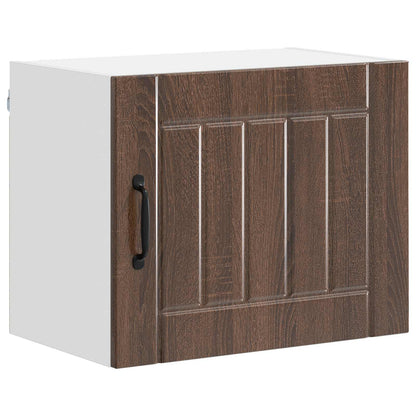 vidaXL Wall Cabinet LUCCA 2 pcs Brown Oak 50 x 31 x 40 cm