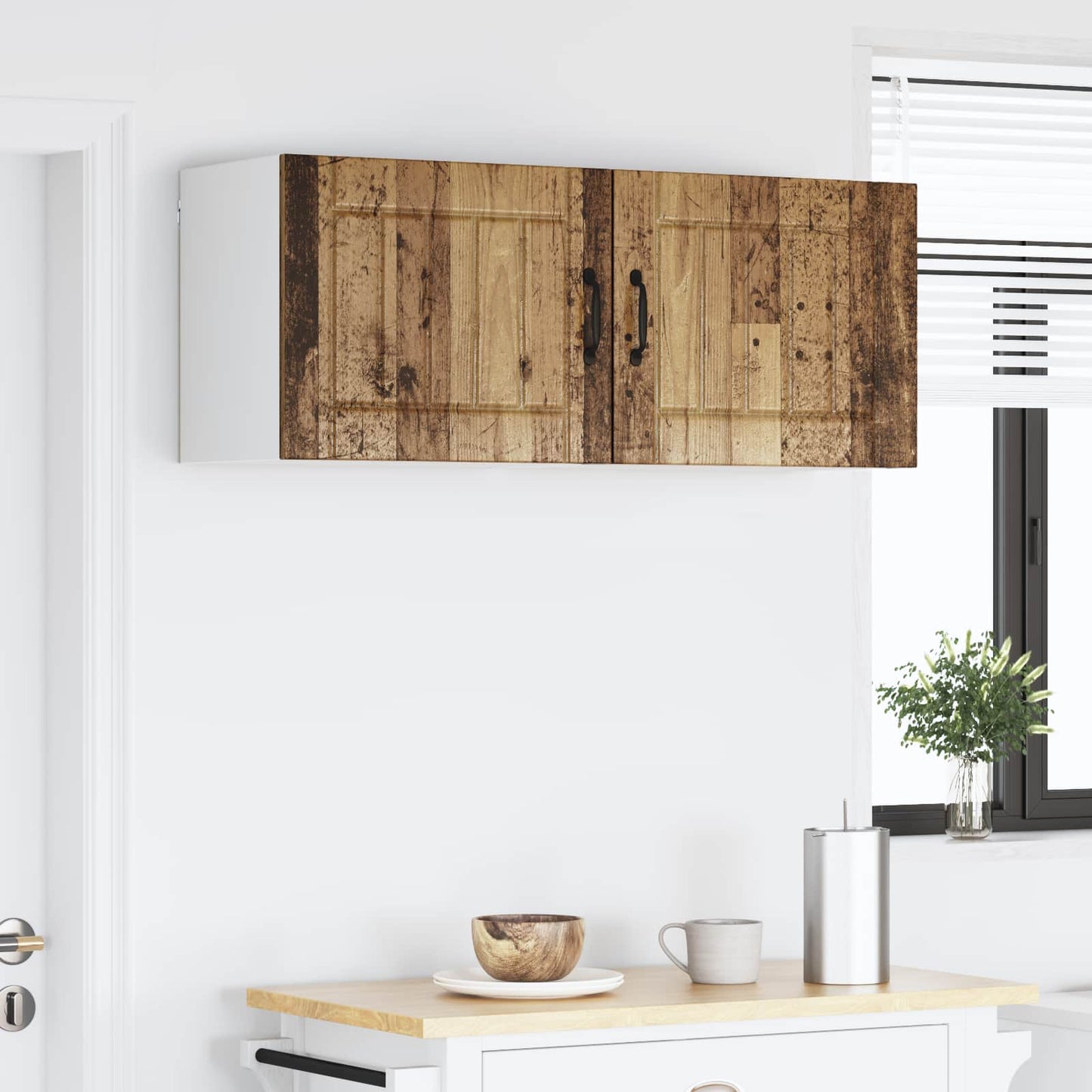 vidaXL Wall Cabinet LUCCA 2 pcs Old Wood 50 x 31 x 40 cm