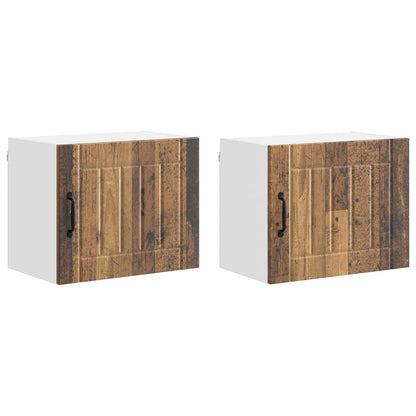 vidaXL Wall Cabinet LUCCA 2 pcs Old Wood 50 x 31 x 40 cm