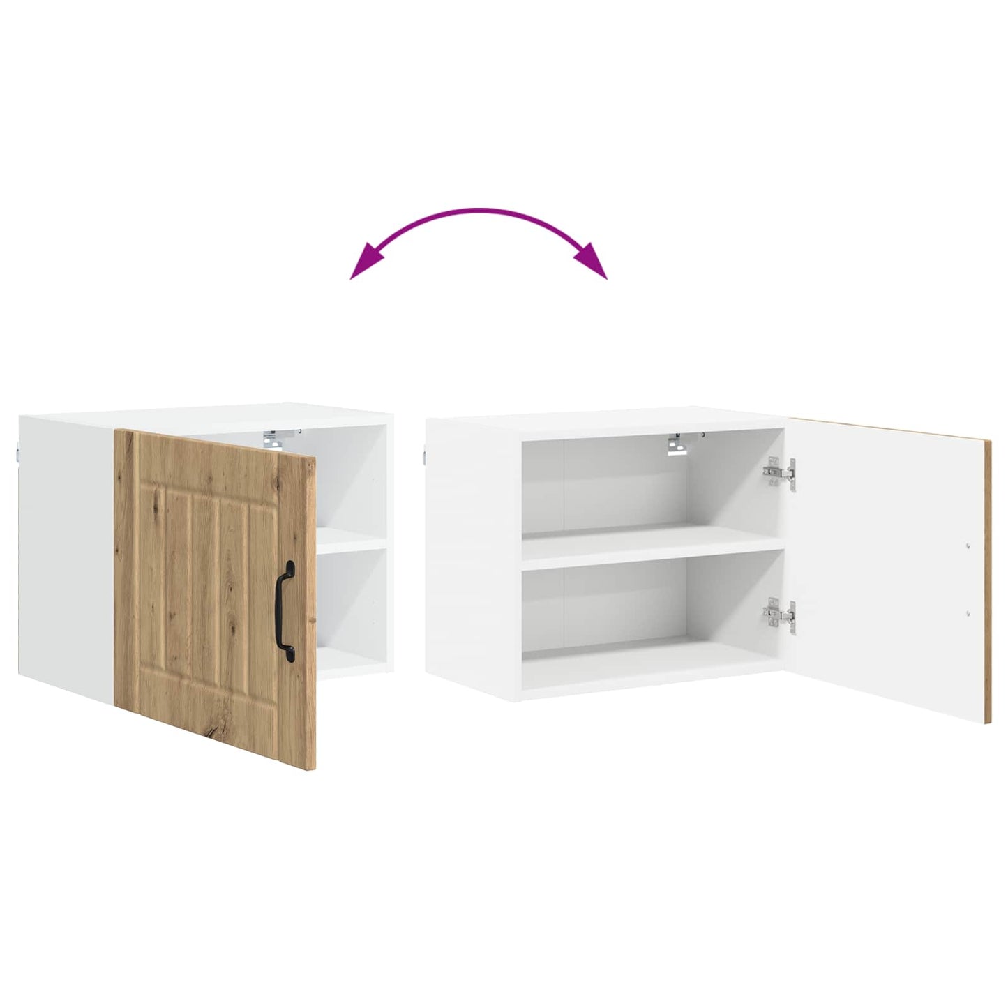 vidaXL Wall Cabinet LUCCA Artisan Oak 50 x 31 x 40 cm Engineered Wood