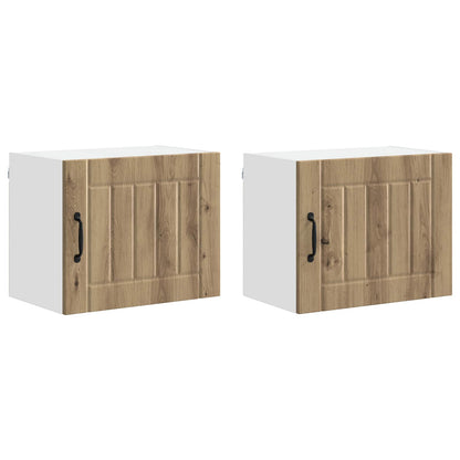 vidaXL Wall Cabinet LUCCA 2 pcs Artisan Oak Engineered Wood