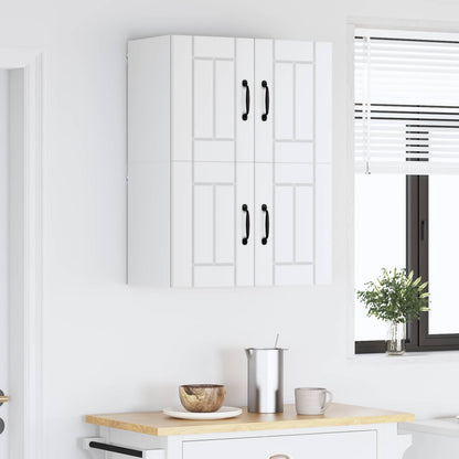 vidaXL Wall Cabinet LUCCA 2 pcs White 60 x 31 x 40 cm Engineered Wood
