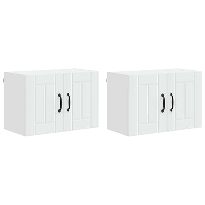 vidaXL Wall Cabinet LUCCA 2 pcs White 60 x 31 x 40 cm Engineered Wood