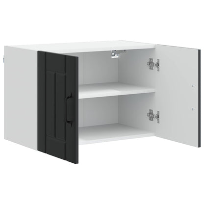 vidaXL Wall Cabinet LUCCA Black 60 x 31 x 40 cm Engineered Wood