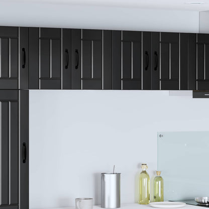 vidaXL Wall Cabinet LUCCA 2 pcs Black 60 x 31 x 40 cm Engineered Wood