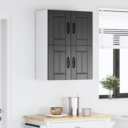 vidaXL Wall Cabinet LUCCA 2 pcs Black 60 x 31 x 40 cm Engineered Wood