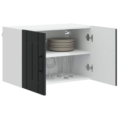 vidaXL Wall Cabinet LUCCA 2 pcs Black 60 x 31 x 40 cm Engineered Wood