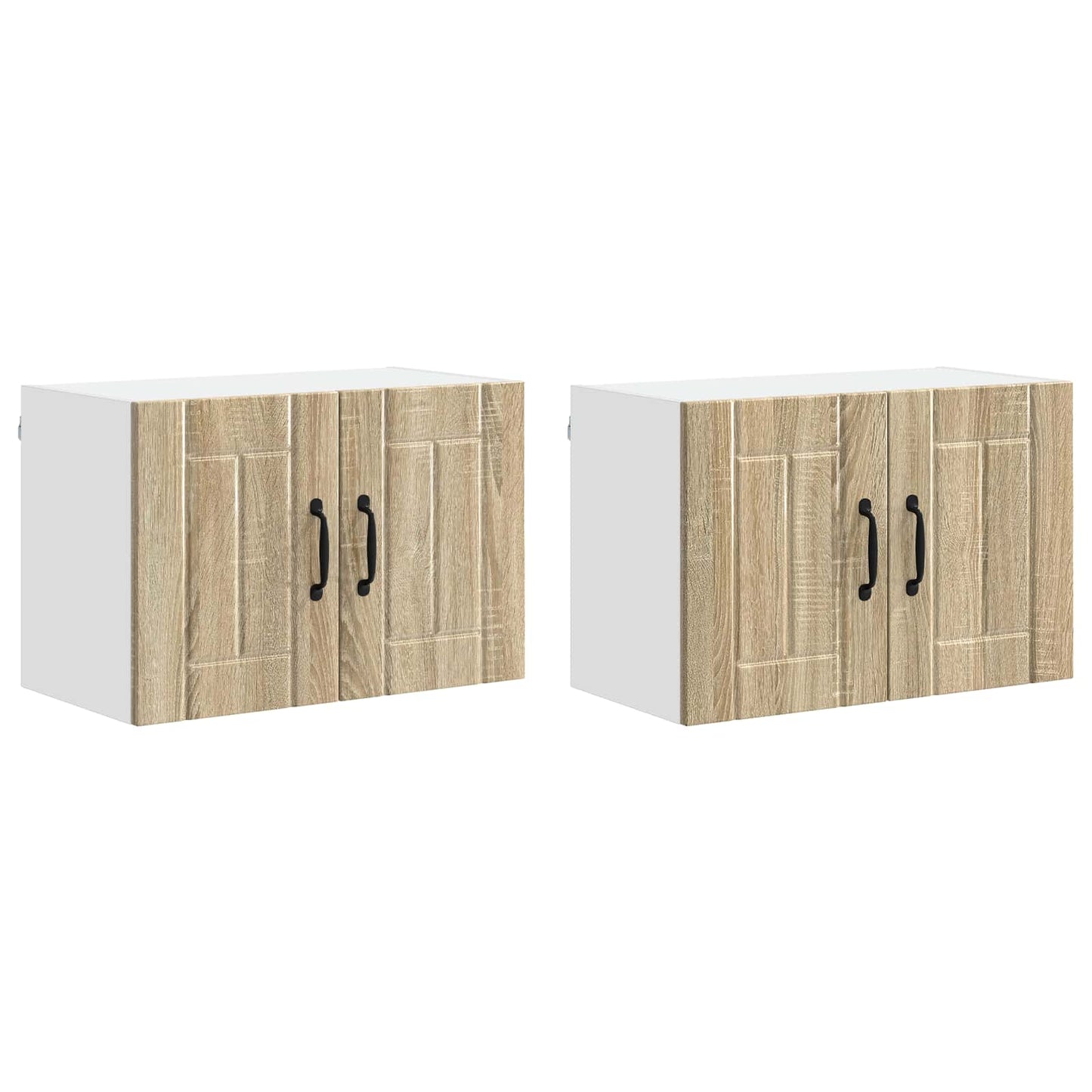 vidaXL Wall Cabinet LUCCA 2 pcs Sonoma Oak 60 x 31 x 40 cm