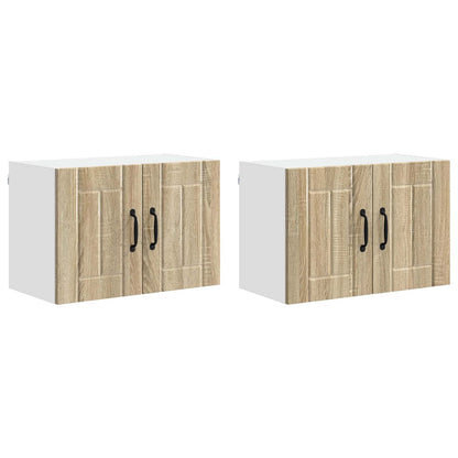 vidaXL Wall Cabinet LUCCA 2 pcs Sonoma Oak 60 x 31 x 40 cm