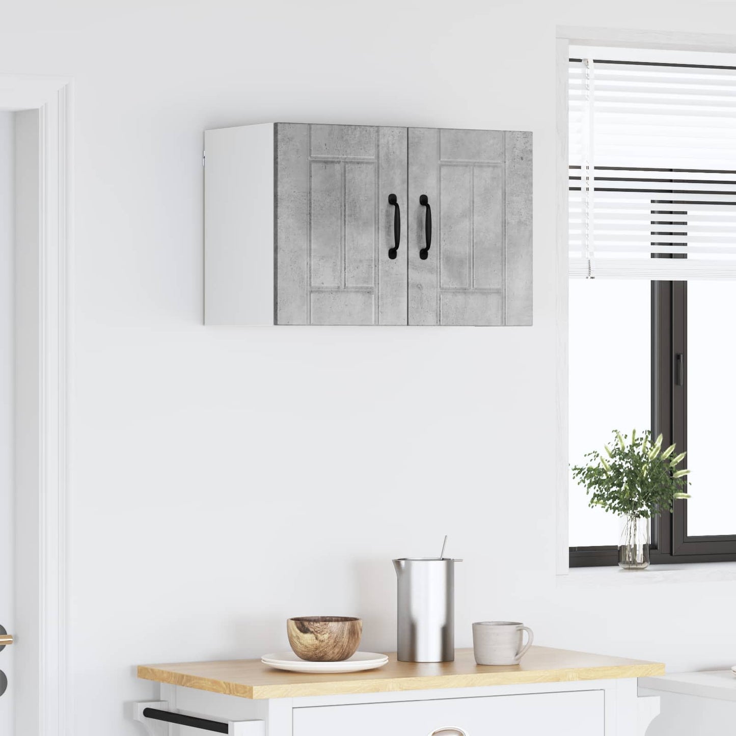 vidaXL Wall Cabinet LUCCA Concrete Grey 60 x 31 x 40 cm