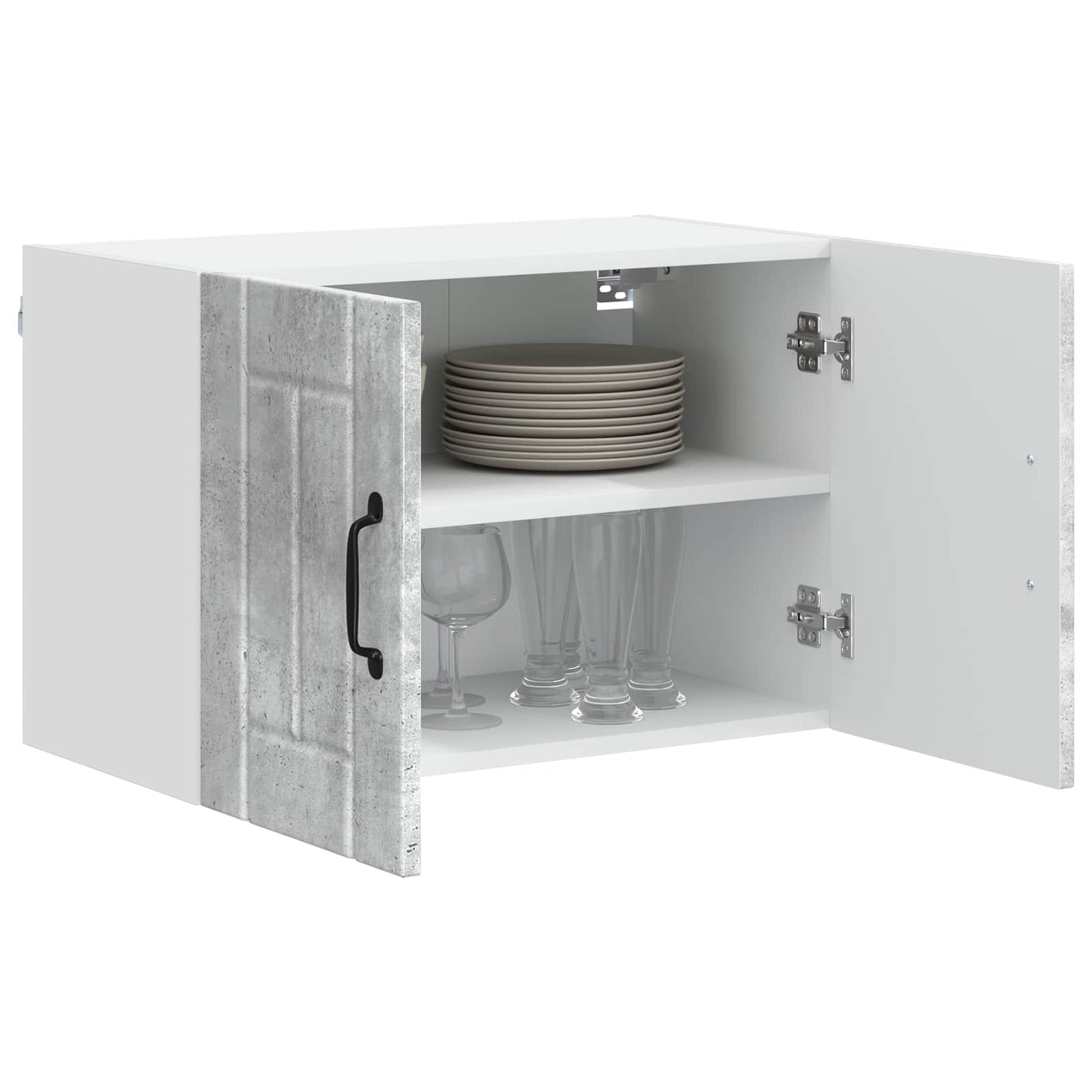 vidaXL Wall Cabinet LUCCA Concrete Grey 60 x 31 x 40 cm