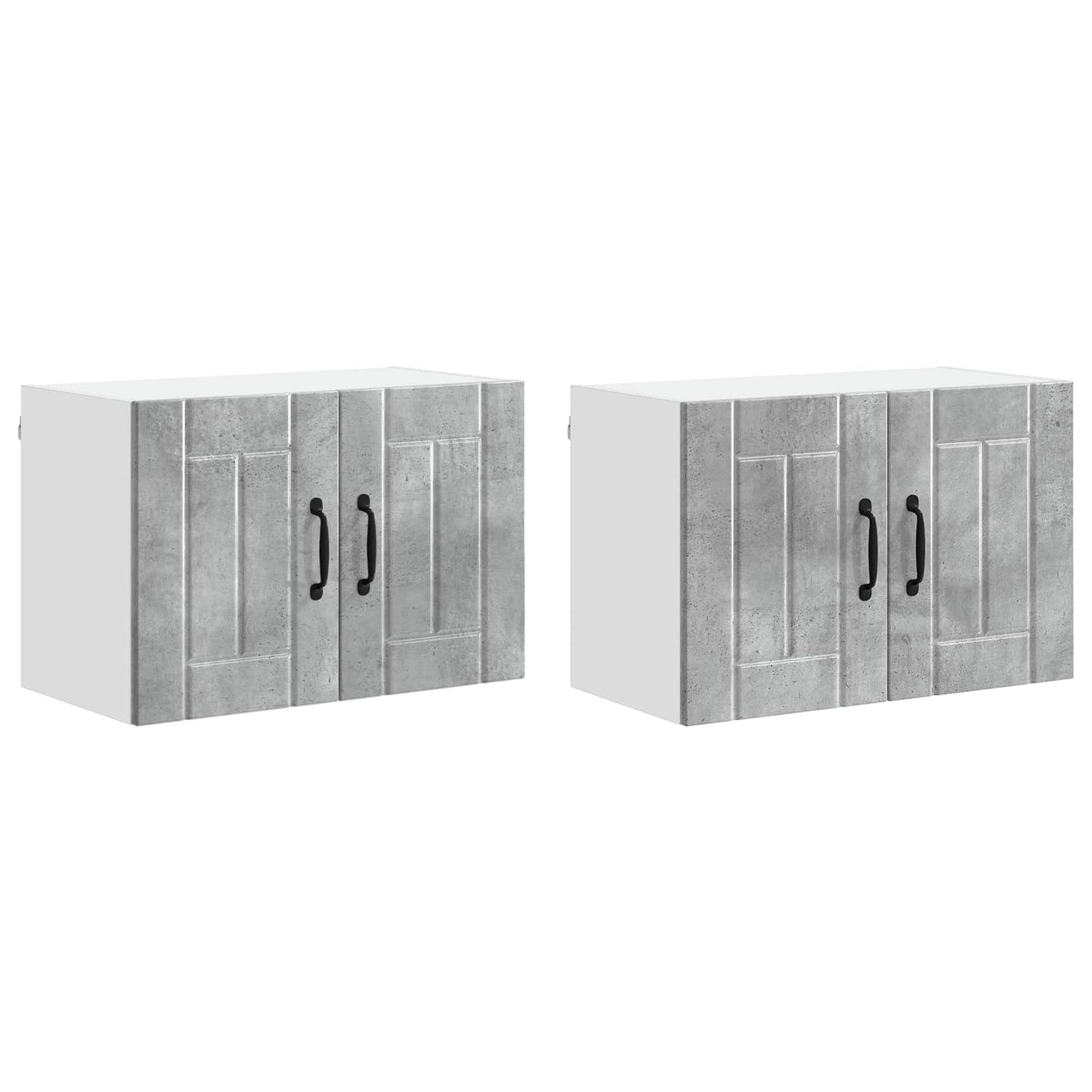 vidaXL Wall Cabinet LUCCA 2 pcs Concrete Grey 60 x 31 x 40 cm
